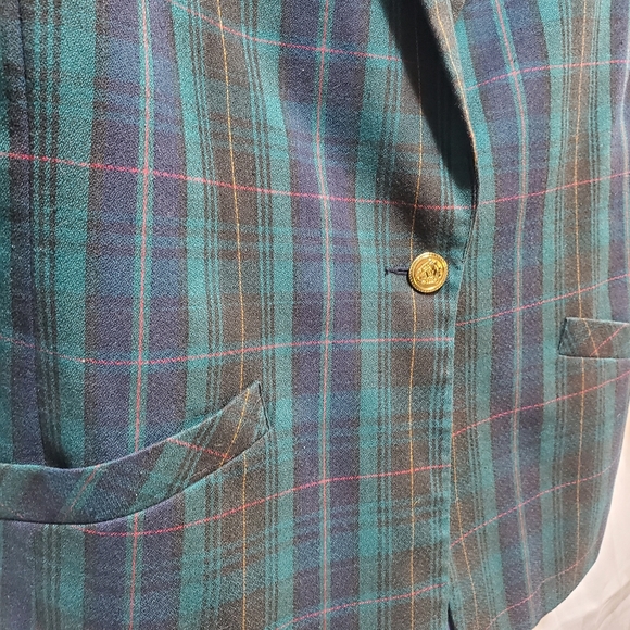 Vintage Koret Blue & Green Plaid - Size 12 - Picture 3 of 8
